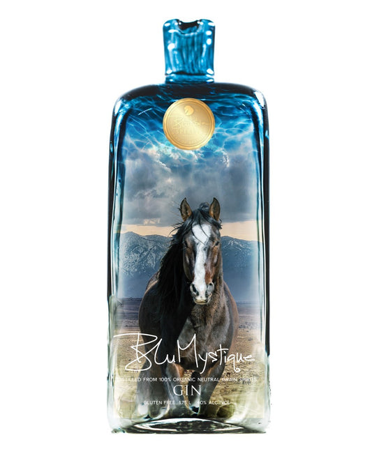 BluMystique Gin in Handblown Collector's Glass Bottle
